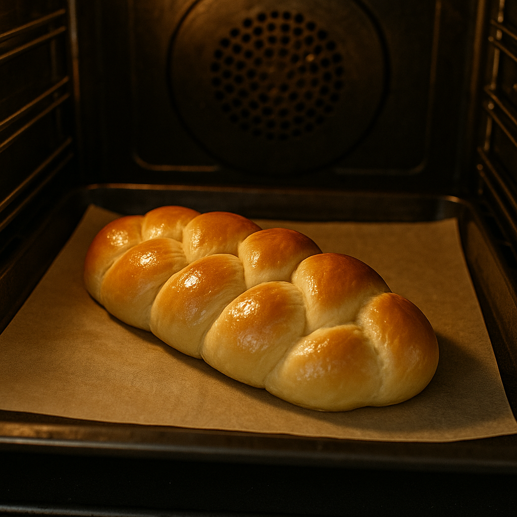Trenza horneándose en horno eléctrico